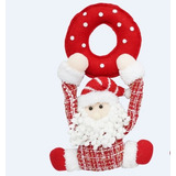 Enfeite Natalino Para Maçaneta De Porta Papai Noel 32cm