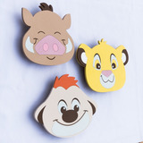Enfeite Parede Com Led Bebê Mdf Rei Leão Simba Timão Pumba