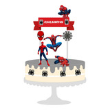 Enfeite Topo De Bolo Tema Homem Aranha Topper Personagens