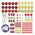 Enfeites Para Árvores De Natal Rm Enfeites Pendentes Decoração Natal Para Árvore Enfeites Bolinha Pisca Pisca Led De 30cm X 16cm X 22cm Por Kit De 125 U - Multicolor
