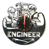 Engenharia, Relógio ,disco De Vinil, Decoração