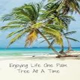 Enjoying Life One Palm Tree At A Time: Journal: Beautiful Island Cover, 100 Lined Pages