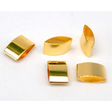 Entremeio Navete Banho Ouro 18k   13x4 Mm  5 Peças fl 257