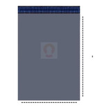 Envelope Plastico Cinza 35x50