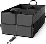 Epauto Organizador De Porta-malas De Carga Com 3 Compartimentos, Cinza Escuro