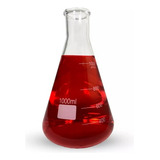 Erlenmeyer De Vidro Boca Estreita Grad  2000ml 2l