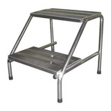 Escada Dois Degraus Hospitalar Aço Inox