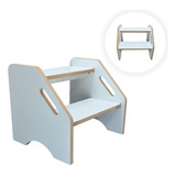 Escada Escadinha 2 dois  Degraus Maca Estética Mdf Branco