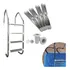 Escada Para Piscina 4 Degraus Inox