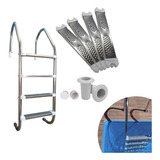 Escada Para Piscina 4 Degraus Inox