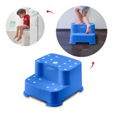 Escadinha Infantil Com Dois Degraus Up N Down Multikids Baby Cor Azul