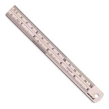 Escala Métrica Régua De Aço Inox Graduada 150mm 15cm