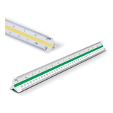 Escalímetro Régua Triangular Plástico 30cm Desenho Técnico