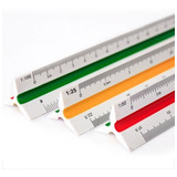 Escalímetro Régua Triangular Plástico 30cm Escalas N 1