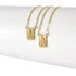 Escapulário Masculino Piastrine 1.3 70 Cm Dupla Fac Ouro 18k Cor Dourado