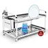 Escorredor De Pratos Em Inox Fixo 20 Pratos C/ Porta-talher