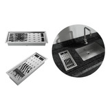 Escorredor Louça Pequeno Embutido Dqi Unic 4140 Cor Inox Escovado