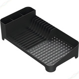 Escorredor Louças Trium Compacto Resistente Cozinha Bancada Cor Preto