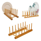 Escorredor Organizador Suporte Bambu