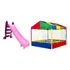 Escorregador Médio 3 Degraus   Piscina De Bolinhas 1 0m Cor Rosa