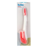 Escova De Lavar Mamadeira Com Limpador De Bico Rosa Buba