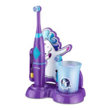 Escova Dental Elétrica Rotativa Infantil Funny Brush Niko Unicórnio Multilaser