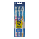 Escova Dental Macia Oral b 1 2 3 Classic 3 Unidades Grátis 1 Escova