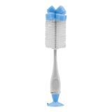 Escova Para Mamadeira Limpa Bico Com Ventosa 14979 Buba Cor Azul