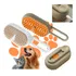 Escova Pet A Vapor 3 Em 1 Removedor Pelos Para Gatos E Cães Cor Branco/champagne
