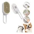 Escova Premium Vapor Autolimpante Gatos Caes 3 Em 1 Luxo