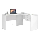Escrivaninha Lacroux Moveis Em L Porto Alegre Mdp mdf De 125cm X 80cm X 144cm X 144cm Branco