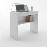 Escrivaninha/mesa De Computador Com 1 Gaveta E Prateleira Organizadora Para Quarto Ou Escritório De Estudo (branco)
