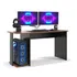 Escrivaninha Mesa Gamer Computador Notebook Estudo Trabalho Cor Preto nature Valorant Rofemar Moveis