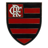 Escudo Do Flamengo Em Metal Futpin Oficial   10cm X 8cm
