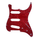 Escudo Guitarra Stratocaster Strato Phx Vermelho 3 Camadas Desenho Liso
