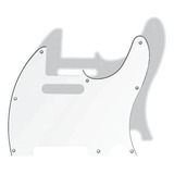 Escudo Guitarra Tele Branco 1 Camada Telecaster 8 Parafusos