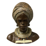 Escultura Busto Mulher Africana