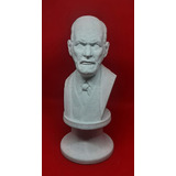 Escultura Busto Sigmund Freud - Psicanálise - 15cm - Vmi
