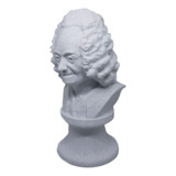 Escultura Busto Voltaire - Iluminista Francês - 15cm