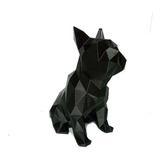 Escultura Cão Bulldog Francês Sentado Decorativa Linda Pet