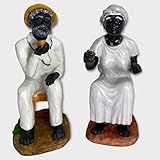 Escultura Casal Pretos Velhos