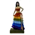 Escultura Cigana Sete Saias Colorida 25 Cm Resina