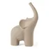Escultura De Elefante Em Cerâmica   Off White