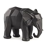 Escultura Elefante Poliresina Preto