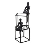 Escultura Em Metal Cubos