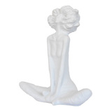 Escultura Estatueta Mulher Branca