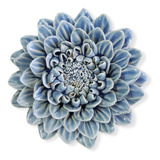 Escultura Flor Azul Ceramica