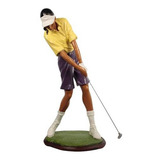 Escultura Golfista Feminina 57x57x29cm