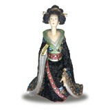 Escultura Gueixa Oriental Em
