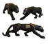 Escultura Leopardo Preto 41cm Em Poliresina